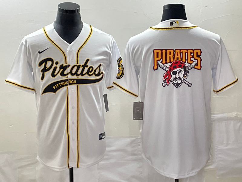 Men's Pittsburgh Pirates White Team Jersey Joint Edition